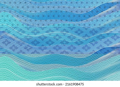 Wave Japanese pattern summer background