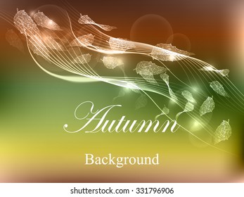  wave leaf creative lines abstract background illustration