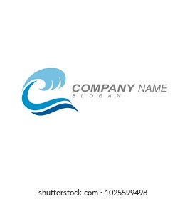 Wave Letter C Initial Logo Design