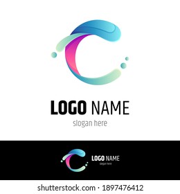 Wave Letter C Logo Design Template Stock Vector (Royalty Free ...