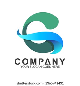 Wave Letter G Logo design template