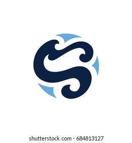 Wave Letter S Logo