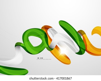 Wave light abstract background- color curve stripes and lines in various motion concepts and with light and shadow effects. Presentation banner and business card message design template set.