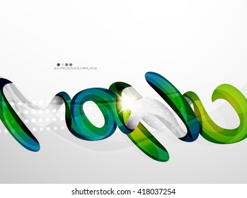 Olear la luz abstracta de fondo - rayas de curva de color y líneas en varios conceptos de movimiento y con efectos de luz y sombra. Pancarta de presentación y conjunto de plantillas de diseño de mensajes de tarjeta de visita.