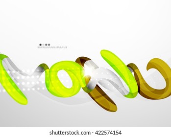 Olear la luz abstracta de fondo - rayas de curva de color y líneas en varios conceptos de movimiento y con efectos de luz y sombra. Pancarta de presentación y conjunto de plantillas de diseño de mensajes de tarjeta de visita.