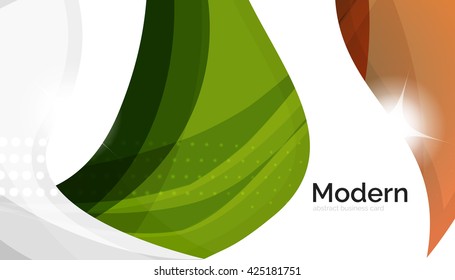 Fundo abstrato de luz de onda - listras e linhas de curva de cor em vários conceitos de movimento e com efeitos de luz e sombra. Conjunto de modelos de design de mensagem de cartão de visita e banner da apresentação.
