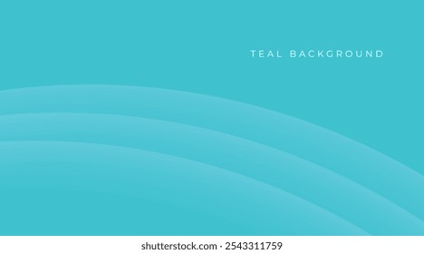 Wave light abstract teal background. Vector illustration for your graphic design, banner, summer or aqua poster