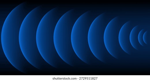 Efecto de luz de onda, las ondas de neón del radar se están extendiendo