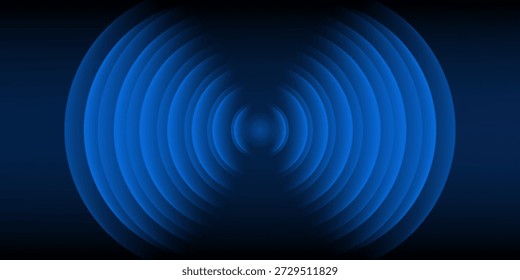 Efecto de luz de onda, las ondas de neón del radar se están extendiendo
