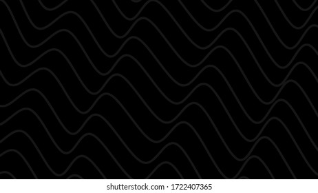 Wave line abstract background black and gray. 16:9 ratio.