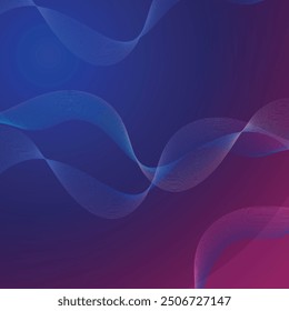 Wave line abstract background design with gradient color. Network wave background design