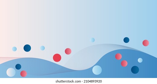 Wave line abstract background modern hipster futuristic graphic vector. color blue and red