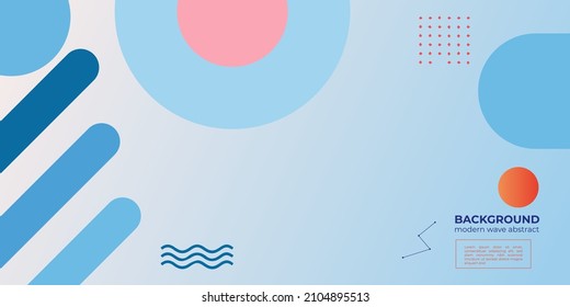 Línea de onda fondo abstracto moderno hipster vector gráfico futurista. color azul y rojo