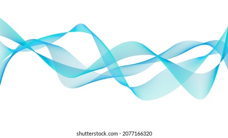 Wave line abstract blue vector background with soft blue color