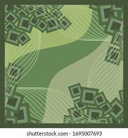 Wave line abstract for scarf design