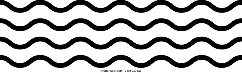 Línea de onda, curvas en zigzag abstractas, ilustración de elemento de diseño de textura de patrón sin fisuras para gráfico de fondo 