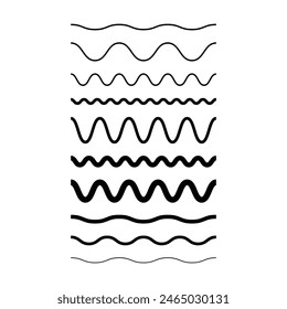 Wave line, abstract zigzag curves, seamless pattern texture design element illustration for background graphic 