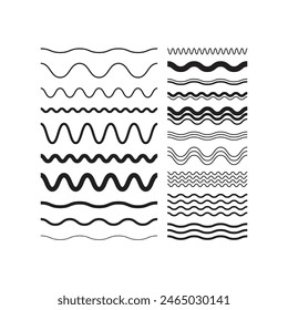 Wave line, abstract zigzag curves, seamless pattern texture design element illustration for background graphic 