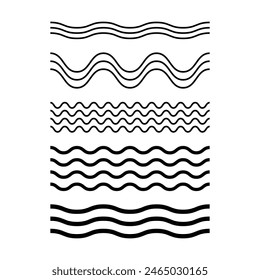 Wave line, abstract zigzag curves, seamless pattern texture design element illustration for background graphic 