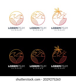 Logo-Design der Wellenlinie