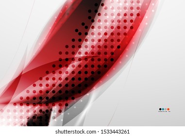 Patrón de arte de línea ondulada con fondo de onda de color sobre fondo colorido para el diseño web. Banner estilo tecnología 3d.