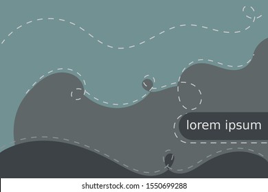 wave and line art texture dark abstract background