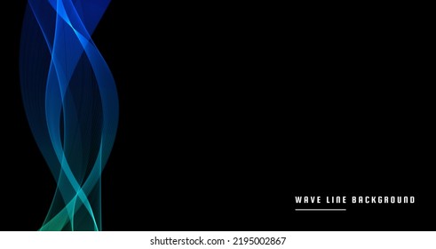 Wellenlinie, blauer und grüner Hintergrund, bunte, gewölbte Linien, die Hintergründe für die Werbebanner-Werbung, Tapete, Landing-Page