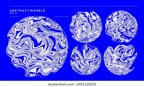 Wave line circle abstract painting design template