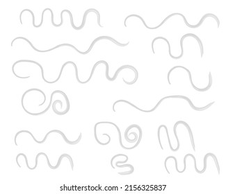 wave line collection hand drawn