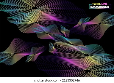 Wave line color gradient, abstract line pattern background. Cover design, invitation background, packaging design, fabric and print. Vector illustration.