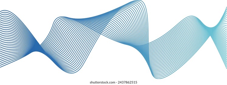 Wave line colorful abstract vector element