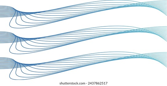 Wave line colorful abstract vector element