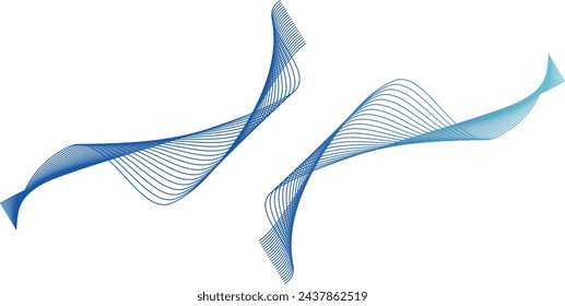 Wave line colorful abstract vector element