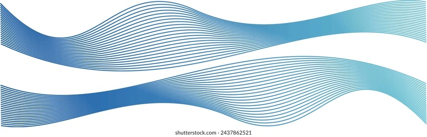 Wave line colorful abstract vector element