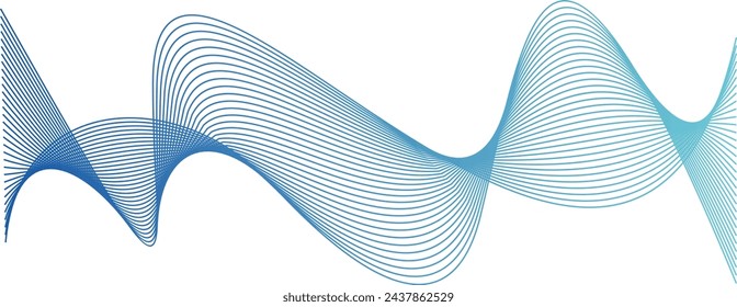 Wave line colorful abstract vector element