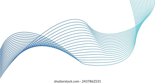 Wave line colorful abstract vector element