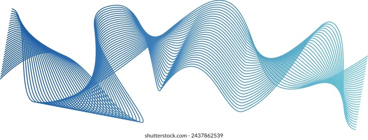 Wave line colorful abstract vector element