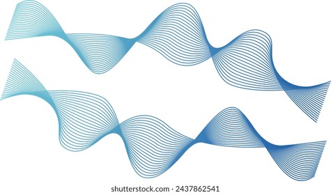 Wave line colorful abstract vector element