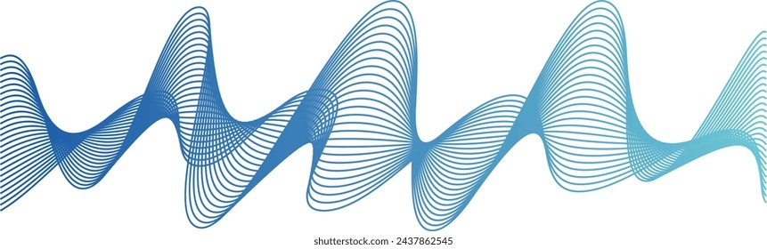 Wave line colorful abstract vector element