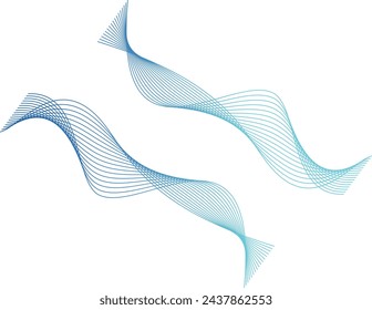 Wave line colorful abstract vector element