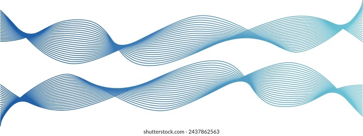 Wave line colorful abstract vector element