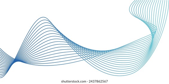 Wave line colorful abstract vector element