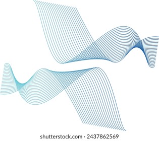 Wave line colorful abstract vector element
