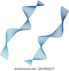 Wave line colorful abstract vector element