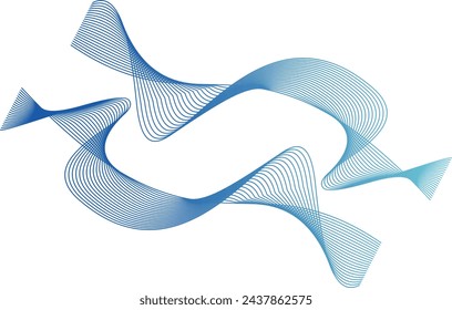 Wave line colorful abstract vector element