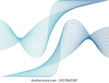 Wave line colorful abstract vector element