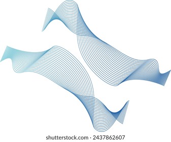 Wave line colorful abstract vector element