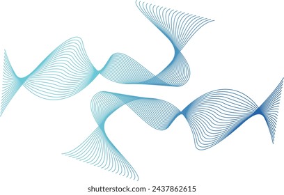 Wave line colorful abstract vector element