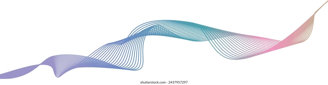 Línea de onda colorida elemento vectorial abstracto