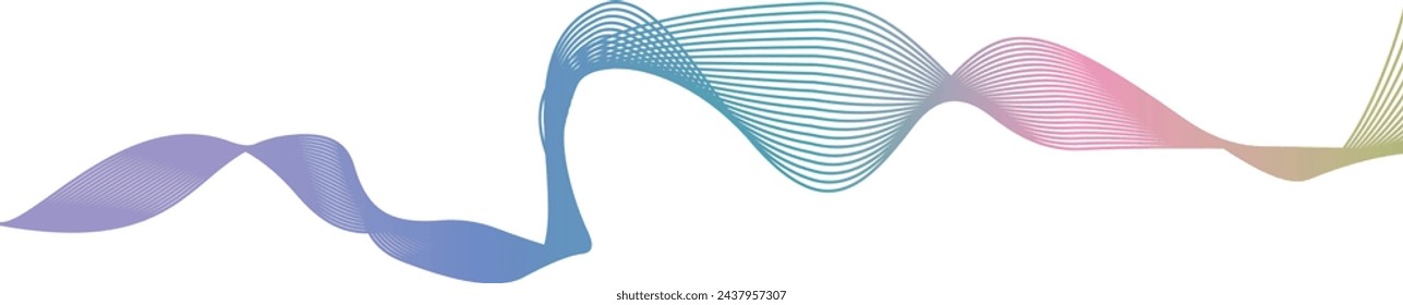 Wave line colorful abstract vector element